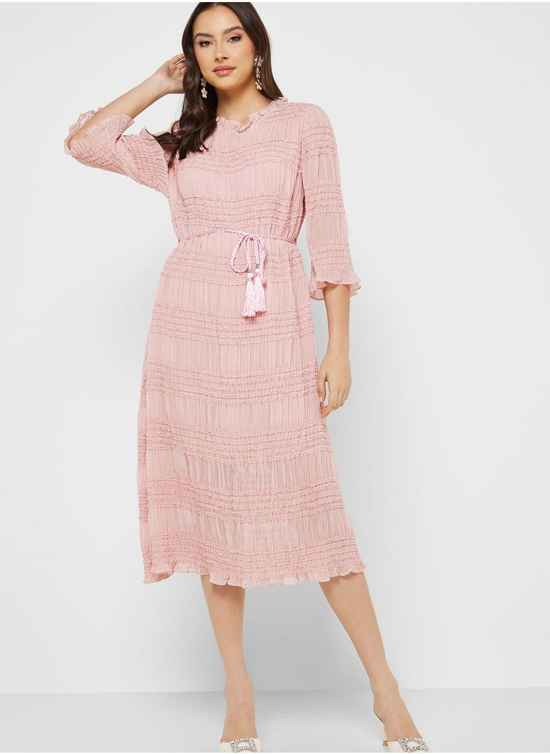 Jovonna London - Mesh Lettuce Detail Dress - Image 1