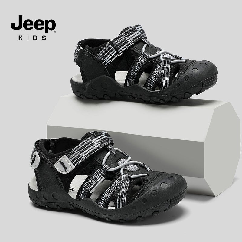 Jeep Children'S Shoes 2025 Style Boys' Velcro Toe Beach Shoes Girls' Workwear Outdoor Casual Shoes - Image 5