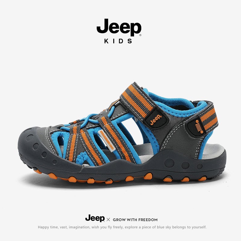 Jeep Children'S Shoes 2025 Style Boys' Velcro Toe Beach Shoes Girls' Workwear Outdoor Casual Shoes - Image 3