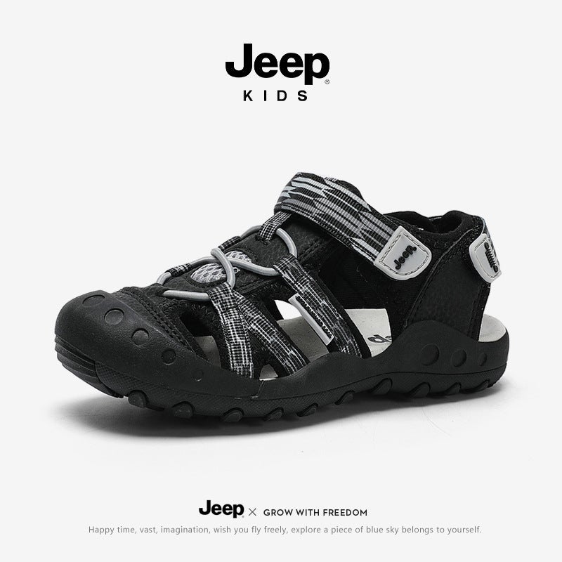 Jeep Children'S Shoes 2025 Style Boys' Velcro Toe Beach Shoes Girls' Workwear Outdoor Casual Shoes - Image 2