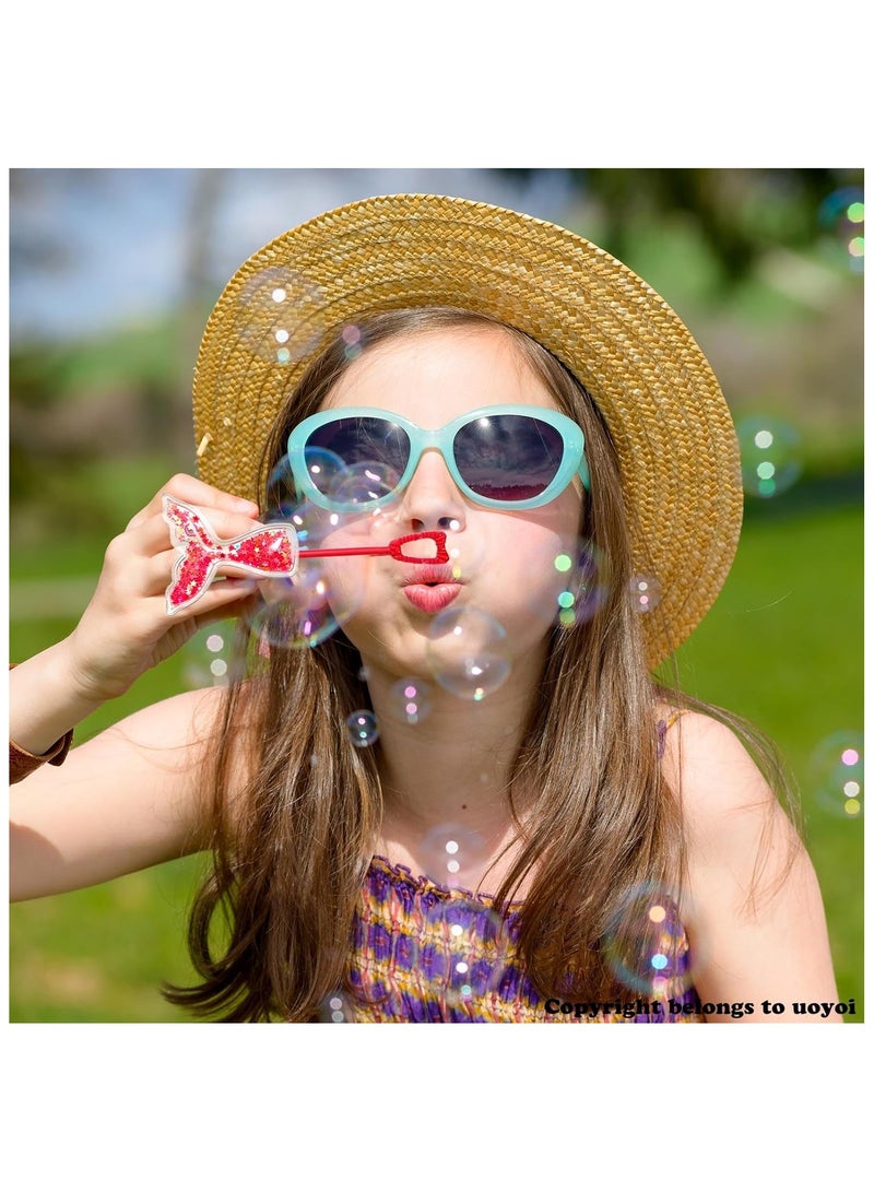 SYOSI 24Pcs Party Bubbles Mermaid Mini Bubbles Party Favors Glitter Mermaid Tail Bubble Wands Cute Mermaid Bubble Wand Classroom Prizes Goodie Bag Stuffers Gift - Image 2