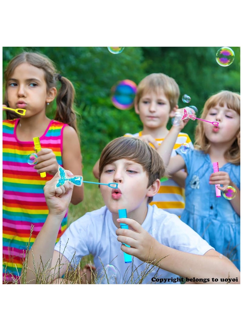 SYOSI 24Pcs Party Bubbles Mermaid Mini Bubbles Party Favors Glitter Mermaid Tail Bubble Wands Cute Mermaid Bubble Wand Classroom Prizes Goodie Bag Stuffers Gift - Image 4