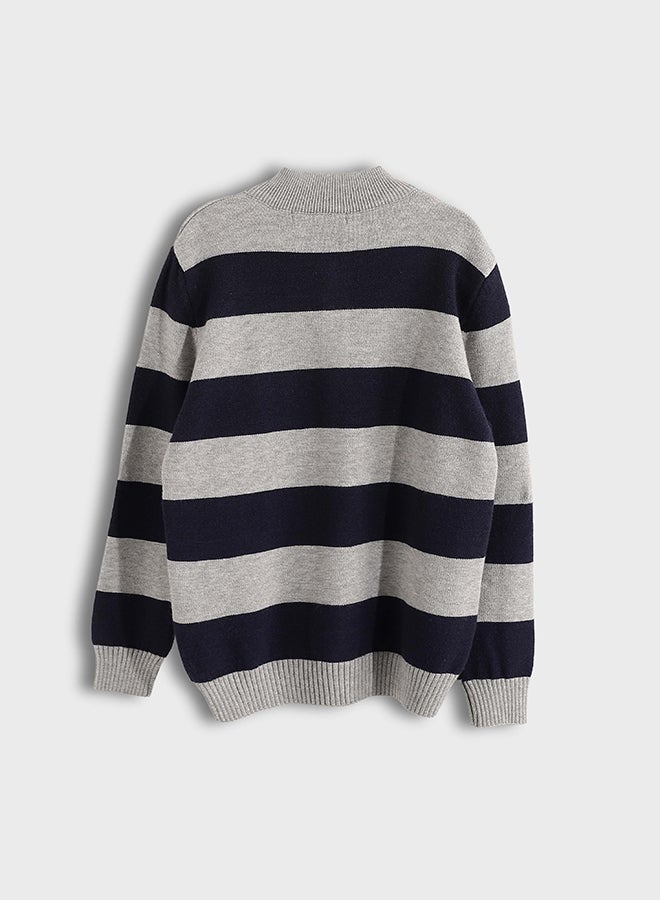 Red Circle Kids Unisex long zipper pullover - Image 2