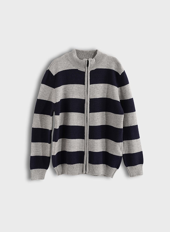 Red Circle Kids Unisex long zipper pullover - Image 1