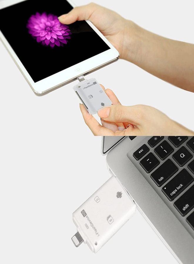 4-in-1 Micro SD card reader, memory card camera reader adapter for iPhone/Pad/Android/Mac/PC/MacBook Pro with Micro USB/Type C/USB 3.0 connector - Image 3