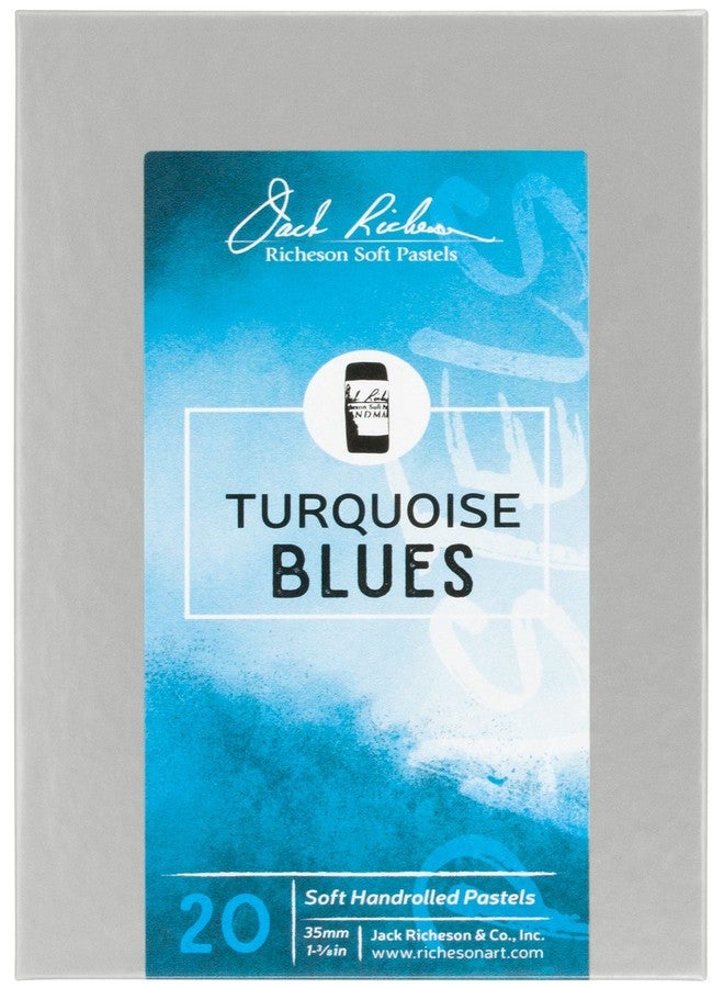Jack Richeson 422969 Hand Rolled Soft Pastels Set (20 Piece), Turquoise Blue - Image 2