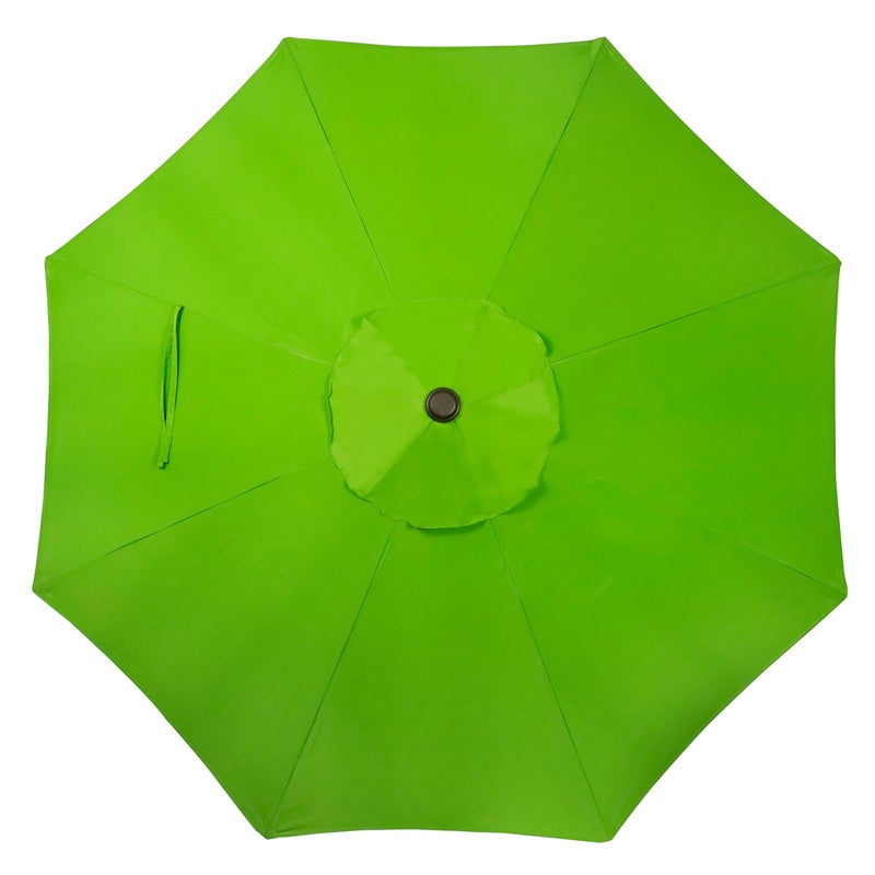 Blissun 9' Outdoor Patio Umbrella, Outdoor Table Umbrella, Yard Umbrella, Market Umbrella with 8 Sturdy Ribs, Push Button Tilt and Crank (Lime) - Image 4