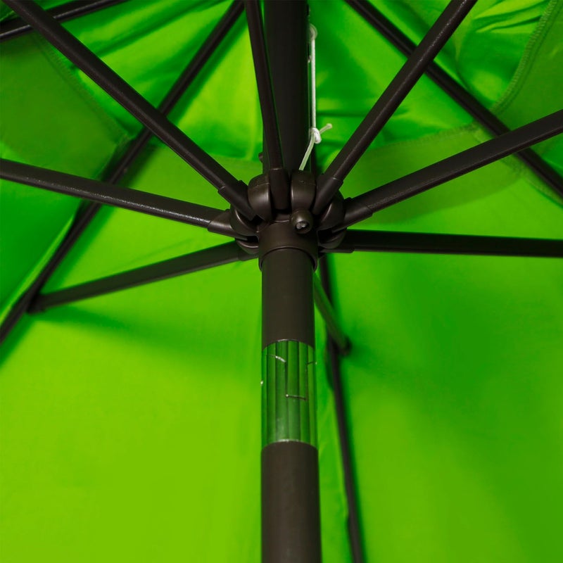 Blissun 9' Outdoor Patio Umbrella, Outdoor Table Umbrella, Yard Umbrella, Market Umbrella with 8 Sturdy Ribs, Push Button Tilt and Crank (Lime) - Image 3