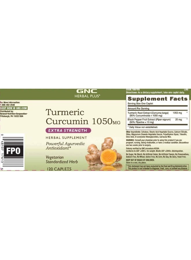 GNC Herbal Plus Turmeric Curcumin 1000Mg Extra Strength  - Image 3