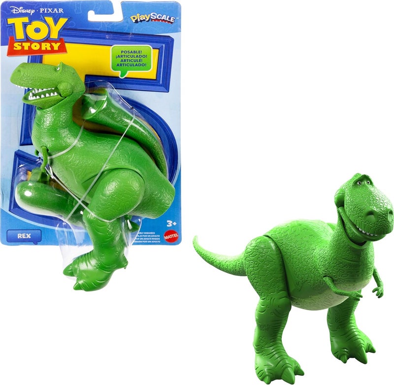 Mattel Games Mattel Disney Pixar Toy Story 5 Rex Action Figure - 7.25 Inches Tall, 8 Posable Joints - Image 1