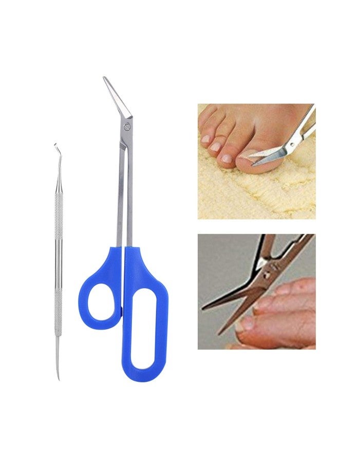 klarako Long Handled Toenail Clippers, Stainless Steel Nail Scissors with Nails File Pedicure Nail Tool Set for the Elderly and People with Limited Mobility - Image 3
