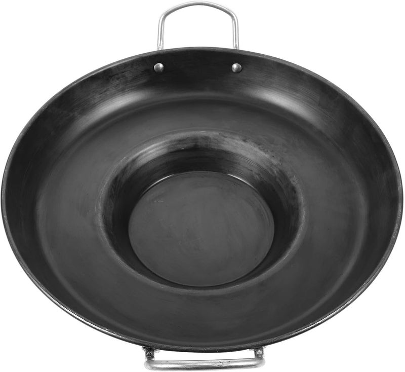 Concave 32cm Cast Iron Skillet Pan Pre-seasoned Non-stick Frying Pan for Home Cooking Multi-use Suitable and Steak - Image 1