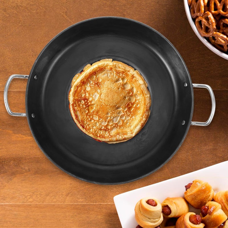 Concave 32cm Cast Iron Skillet Pan Pre-seasoned Non-stick Frying Pan for Home Cooking Multi-use Suitable and Steak - Image 5