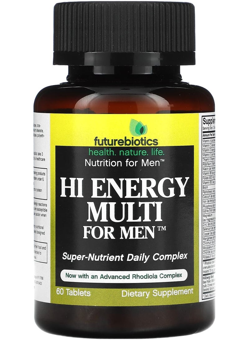 Futurebiotics هاي إنرجي مالتي للرجال، 60 قرص