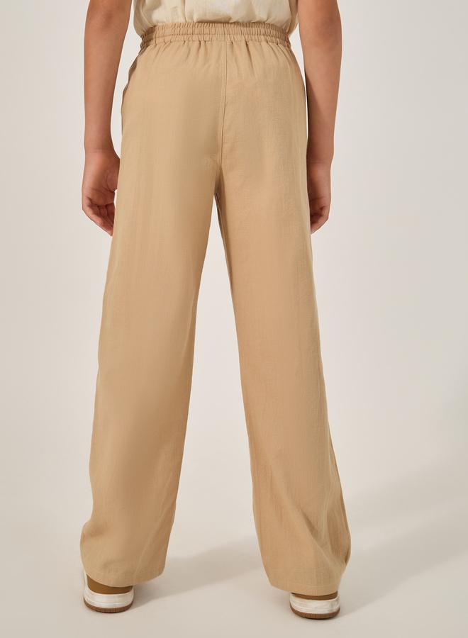 Styli Styli Relaxed Fit Linen Pants with Drawstring  - Image 4