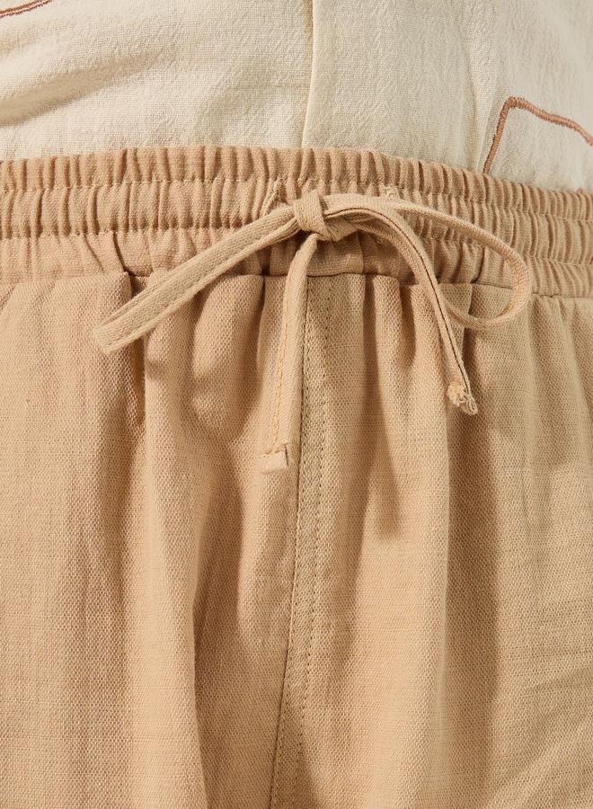 Styli Styli Relaxed Fit Linen Pants with Drawstring  - Image 3