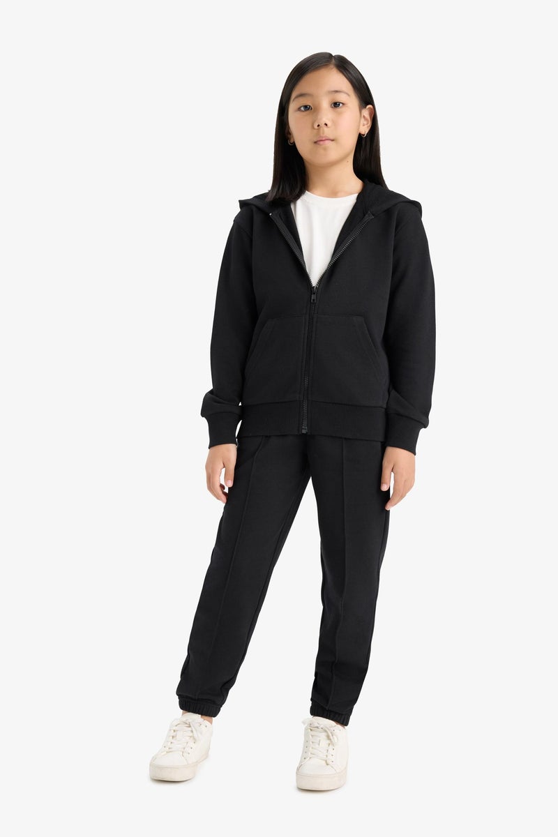 ديفاكتو بنطلون سويت بانتس بناتي جوجر بيزك بخصر مطاطي - Image 1