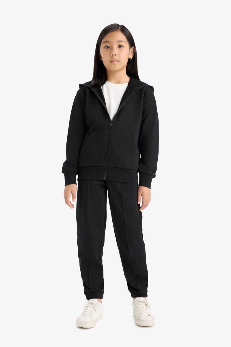 ديفاكتو بنطلون سويت بانتس بناتي جوجر بيزك بخصر مطاطي - Image 3