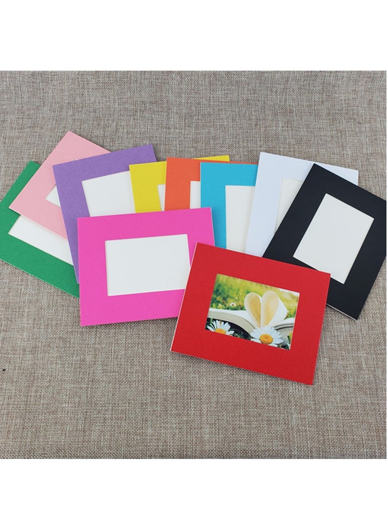 Rubik إطار صور من الكرتون 10 عبوات مع شريط لاصق ذاتي ألبوم صور زخرفي للجدار (2.5 × 3.5 بوصة) متعدد الألوان - Image 4