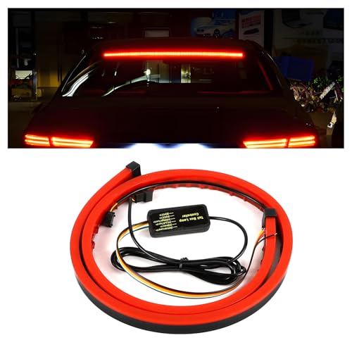 Hbxdeco LED Brake Strip Light for Car, 35 Inch Car LED Third Brake Light Strip Bar, 114 LEDs DC12V High Mount Stop Brake Light Bar, Universal Vehicle Flexible 3rd Brake Light Strip - Image 1