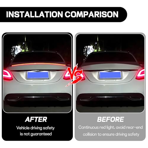 Hbxdeco LED Brake Strip Light for Car, 35 Inch Car LED Third Brake Light Strip Bar, 114 LEDs DC12V High Mount Stop Brake Light Bar, Universal Vehicle Flexible 3rd Brake Light Strip - Image 5