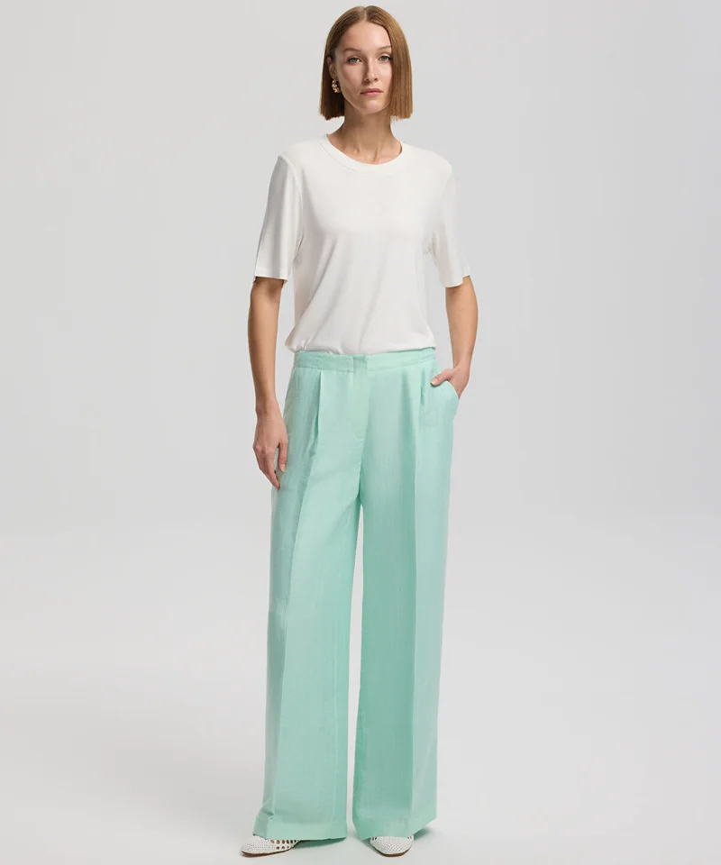 ابيكول Darted Wide-Leg Trousers
