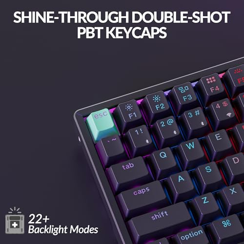 Keychron كيبورد ميكانيكي لاسلكي مخصص Keychron K2 HE مع مفتاح مغناطيسي مزدوج السكة من Gateron بتقنية Hall Effect، QMK 2.4 GHz بلوتوث 5.2 RGB متوافق مع ماك ويندوز لينوكس - ألمنيوم - Image 5