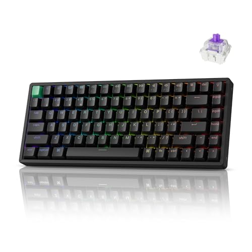 Keychron كيبورد ميكانيكي لاسلكي مخصص Keychron K2 HE مع مفتاح مغناطيسي مزدوج السكة من Gateron بتقنية Hall Effect، QMK 2.4 GHz بلوتوث 5.2 RGB متوافق مع ماك ويندوز لينوكس - ألمنيوم - Image 1