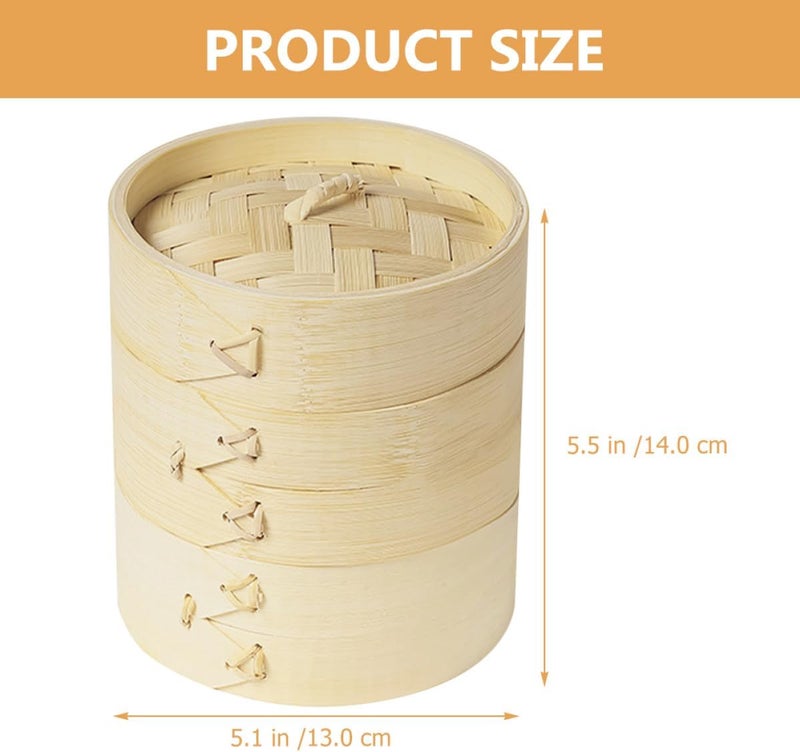 Steamer Basket Large Size for Pot Cooking, Multi-function Food Steamer for Rice, Dumplings, Bao Buns, Food, Natural Cooking Basket for Outdoor and Home Use - Image 2