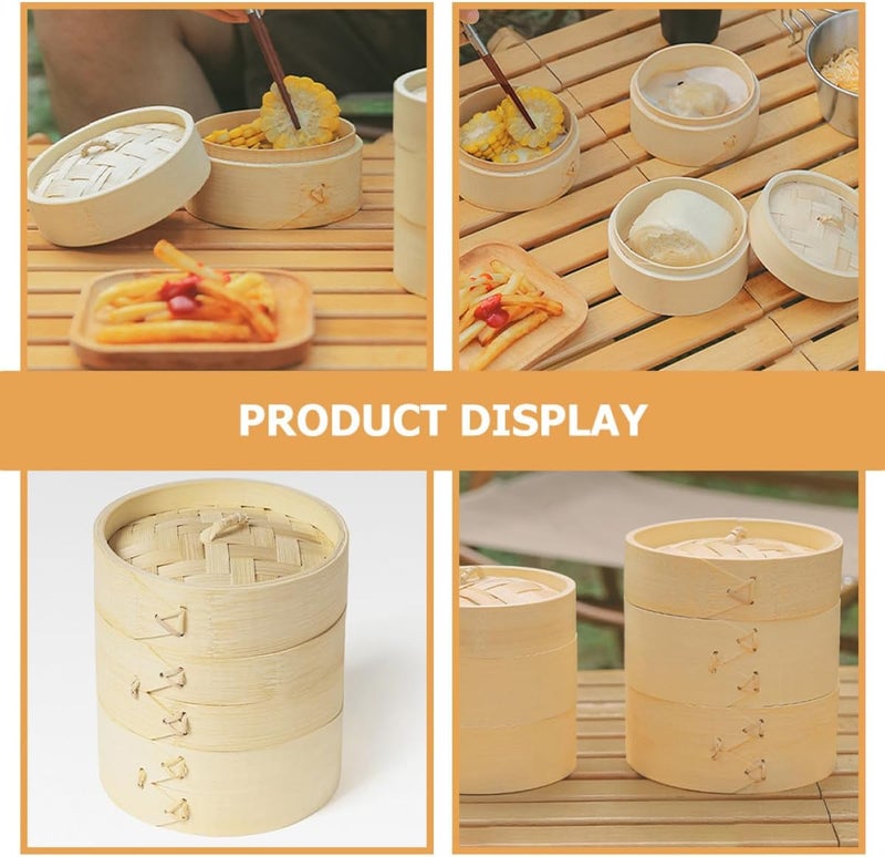 Steamer Basket Large Size for Pot Cooking, Multi-function Food Steamer for Rice, Dumplings, Bao Buns, Food, Natural Cooking Basket for Outdoor and Home Use - Image 4