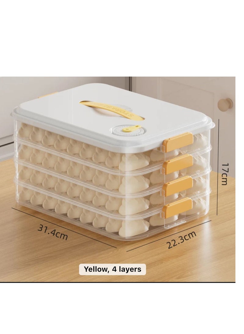 Generic Dumpling Storage Containers with Non-Stick Lids Bottom Slit Dumpling Box Dumpling Box Stackable Storage Box Clear Dumpling Box 