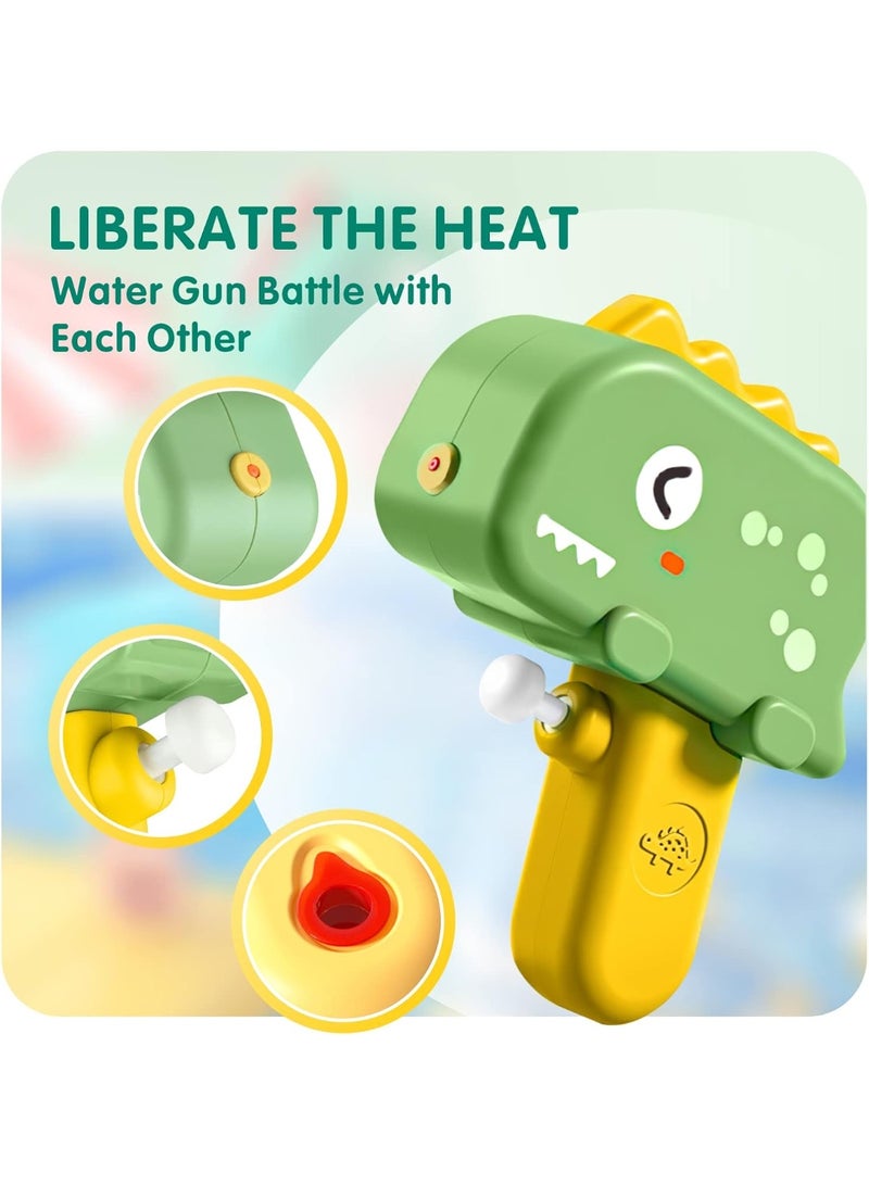Baytion Water Guns, 4 Pack Geometric Water Guns with Large Capacity for Kids,Cute Dinosaur Squirt Guns with 80ml Capacity,Summer Small Water Pistols Toys for Boys and Girls in Bath,Pool&Party - Image 3