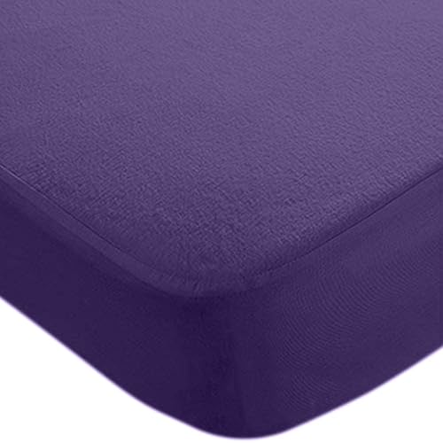 Trance Cotton Feel Terry Ultra Soft Waterproof Mattress Protector | Breathable - Hypoallergenic Mattresses Cover (84x78 inch | 7x6.5 feet, Plum - Pack of 1) - Image 2