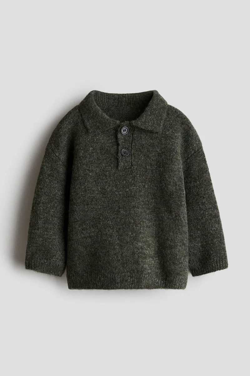 H&M Fine-knit polo jumper