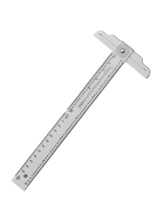 T Square Ruler Rotatable T Ruler Transparent Engineering Ruler T Square 24 Ruler for Office Home Engineer Woodworking - Image 1
