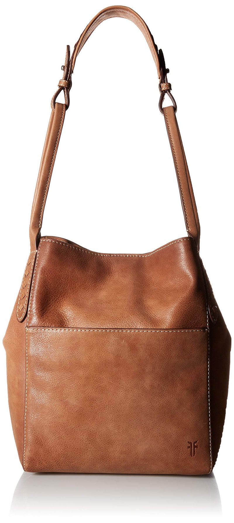Frye womens Reed Zip Leather hobo handbags Tan One Size US