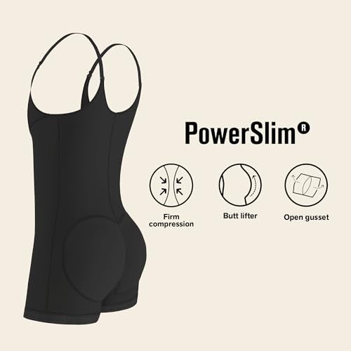 Leonisa Open Bust Tummy Control Body Shaper For Women - Butt Lifting Compression Shapewear Bodysuit, Black - Image 4