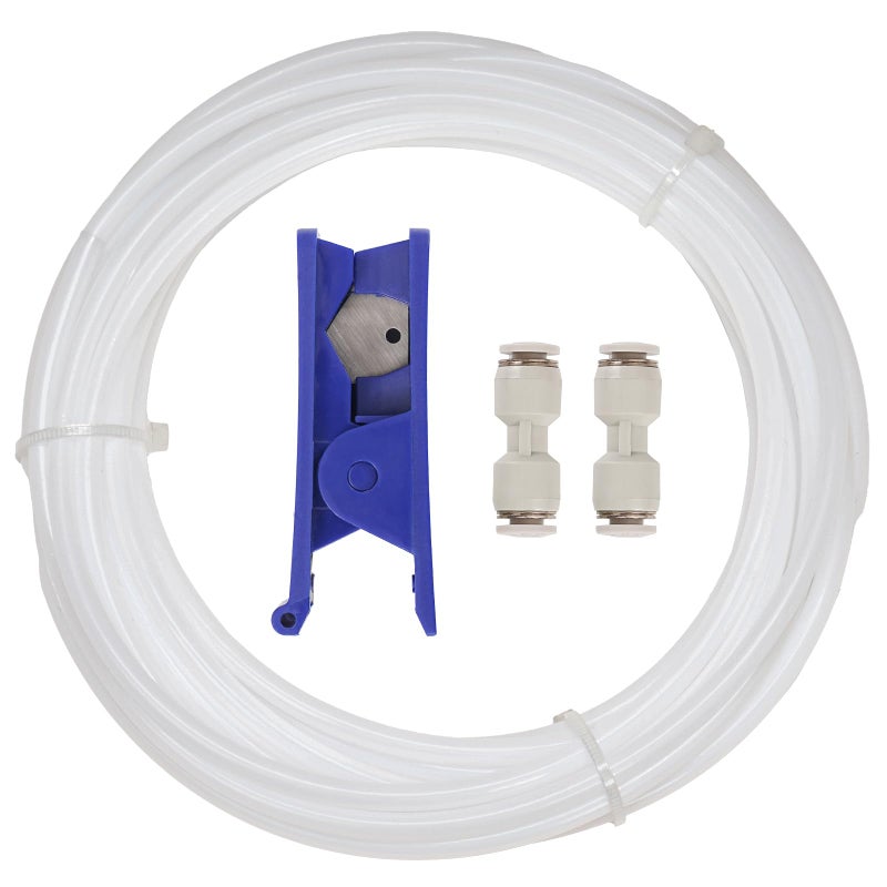 Sovol PTFE Tube 2.5mm ID 4mm OD, Length 5M/16.4ft, with 2 Couplers & Tubing Cutter for Bambu lab X1/ X1C/ P1P/ P1S/ A1/ A1 Mini, Prusa MMU3, Creality K1 Max/Ender 3 V3 & Direct Drive 3D Printer, White - Image 1