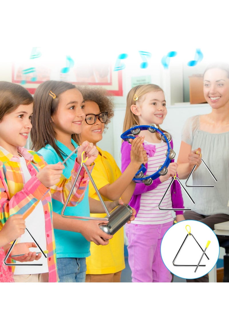 SOLARAE 3-Pack Triangle Percussion Instruments, Toddler Kids Toys, Musical Triangle Instrument, Triangle Iron For Early Childhood Education, Dance Teaching Aids - Image 4
