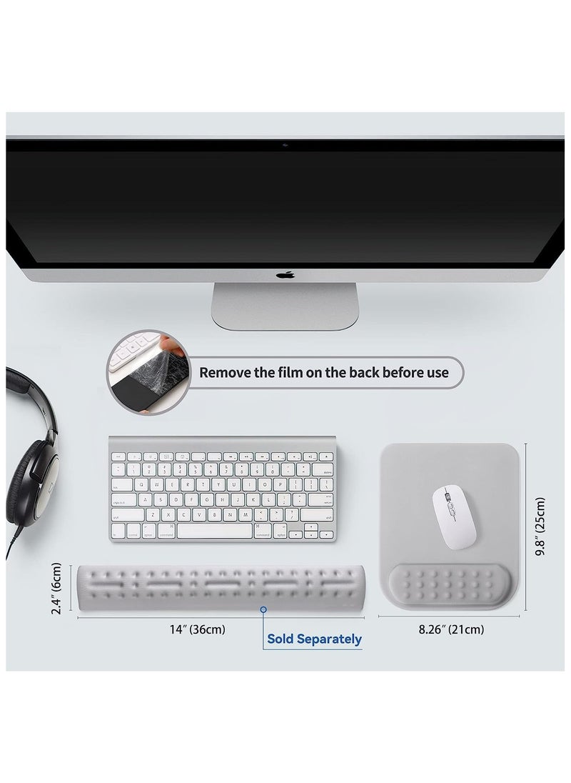 Hihonor - Mouse Pad Wrist Rest, Memory Foam , Ergonomic Wrist Rest Support, with Non-Slip Base for Computer, Gaming, Office, for Easy Typing, Pain Relief - Image 1