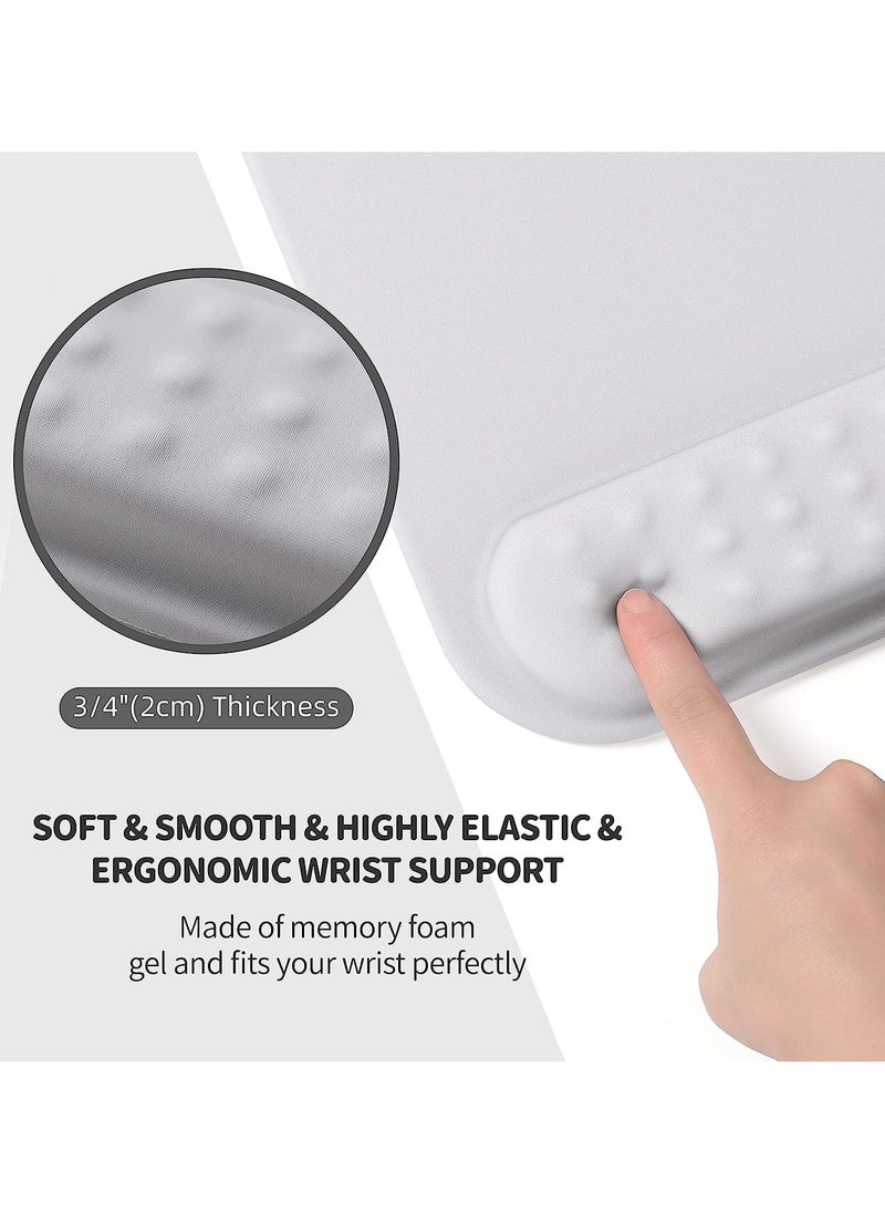 Hihonor - Mouse Pad Wrist Rest, Memory Foam , Ergonomic Wrist Rest Support, with Non-Slip Base for Computer, Gaming, Office, for Easy Typing, Pain Relief - Image 1