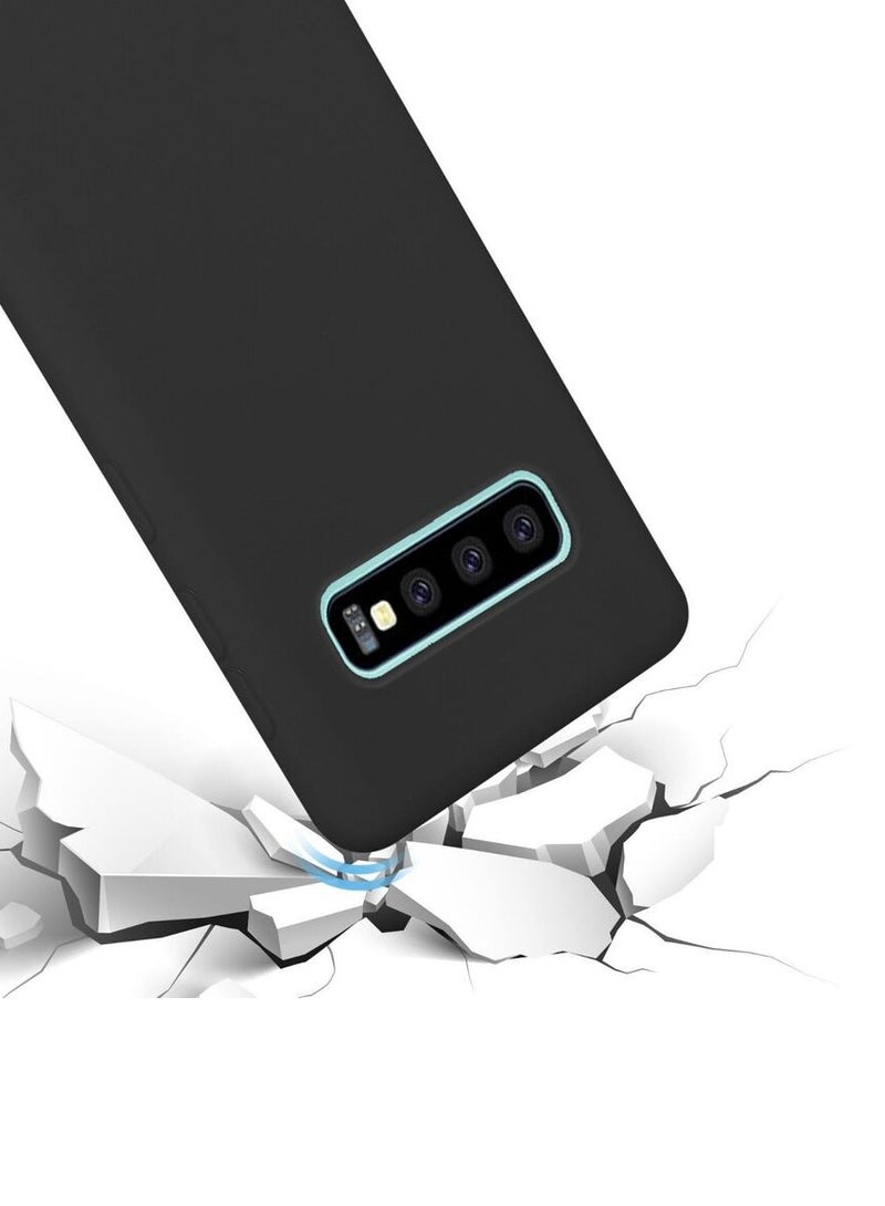 حافظة سيليكون لهاتف سامسونج جالاكسي S10 5G - مادة TPU الناعمة الرفيعة - غطاء حماية رفيع للغاية باللون الأسود - Image 3