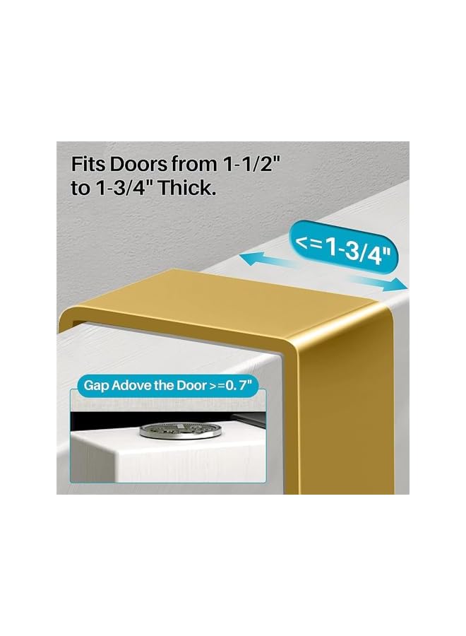 promass Over The Door Hooks, Moving 6-Hooks Over Door Coat Rack for Hanging, Sturdy Door Hanger Hooks for Hanging Heavy Coats/Towel/Bag - Image 3