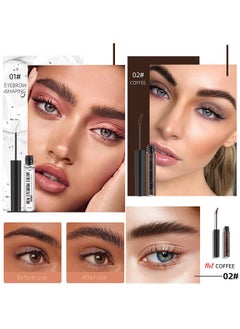 Dragon Ranee 2PCS Mascara Brush Set, Clear Setting Balm & Deep Coffee Brow Balm, Waterproof and Sweat Non-Flaking Makeup Styling Liquid, Eyebrow Repair Balm, Eyebrow Styling, Beauty Salon, Home Makeup  - Image 4