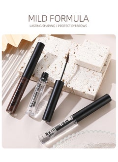 Dragon Ranee 2PCS Mascara Brush Set, Clear Setting Balm & Deep Coffee Brow Balm, Waterproof and Sweat Non-Flaking Makeup Styling Liquid, Eyebrow Repair Balm, Eyebrow Styling, Beauty Salon, Home Makeup  - Image 5