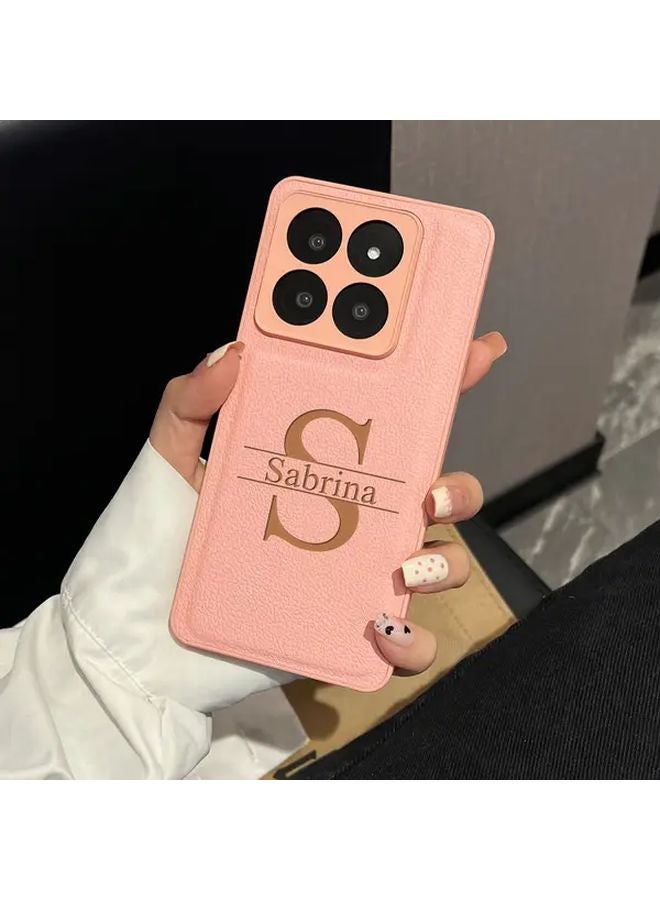 Black Personalized Laser Etched Initial Phone Cover For Redmi 13C 5G - Image 2