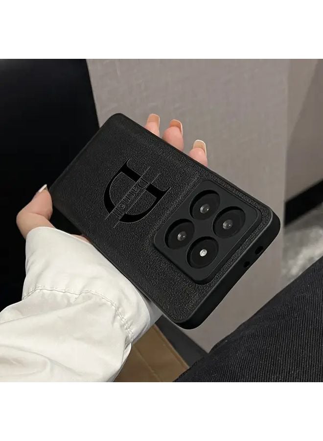 Black Personalized Laser Etched Initial Phone Cover For Redmi 13C 5G - Image 1