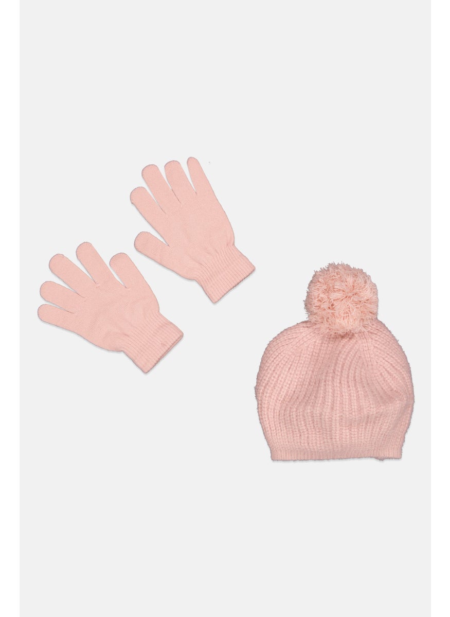 Women Textured Beanie With Gloves, Pink - pzsku/Z520A734AA1498BEBB2C6Z/45/_/1737641972/7641c355-b460-439f-904a-fb03a076e7c5