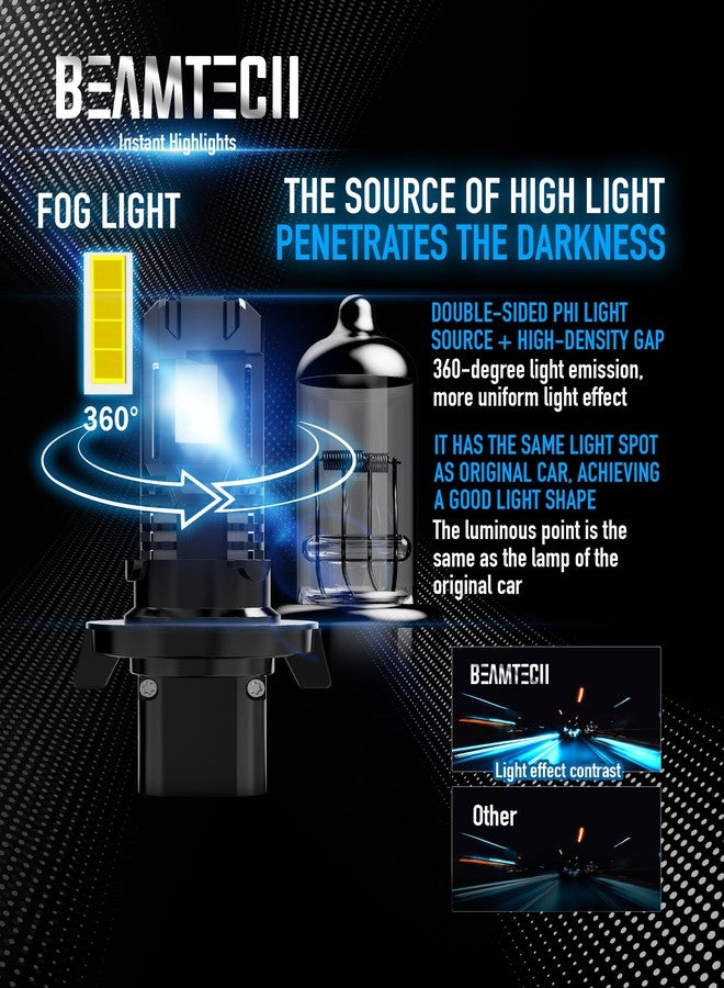 BEAMTECH H13 9008 Powersport Bulb For H13 Off-Road Or Fog Light 2 PCS - Image 3