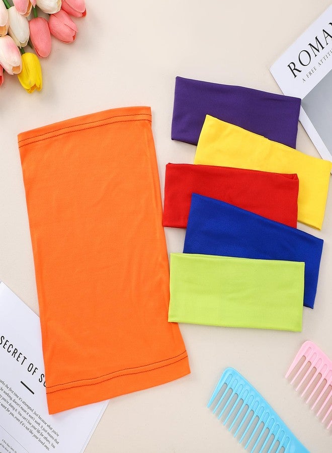 SATINIOR 6 Pcs Spandex Dreadlock Cap Dreadlock Tube Bands Unisex Men Women Elastic Hair Dreads Head Wraps Headbands for Dreads Accessories, 6 Colors (Rainbow Color) - Image 3